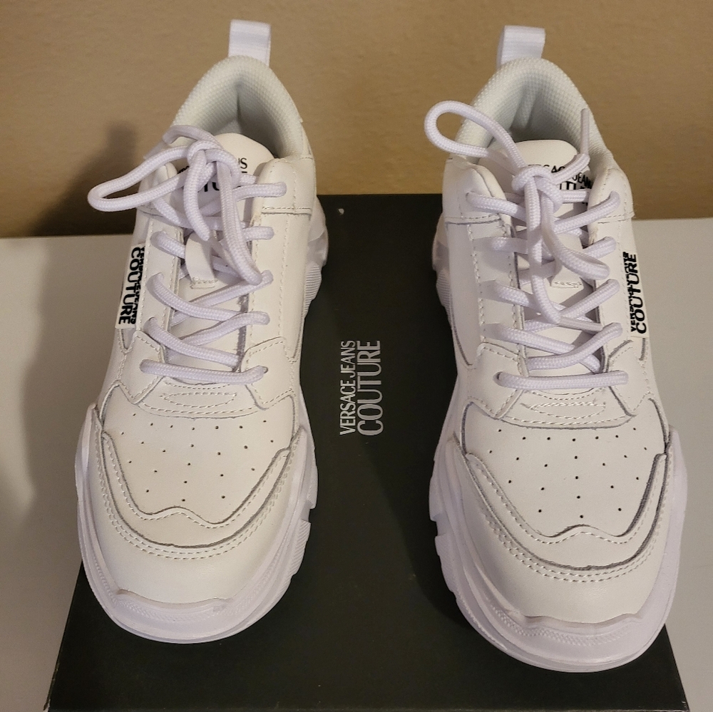 Versace couture white sneakers